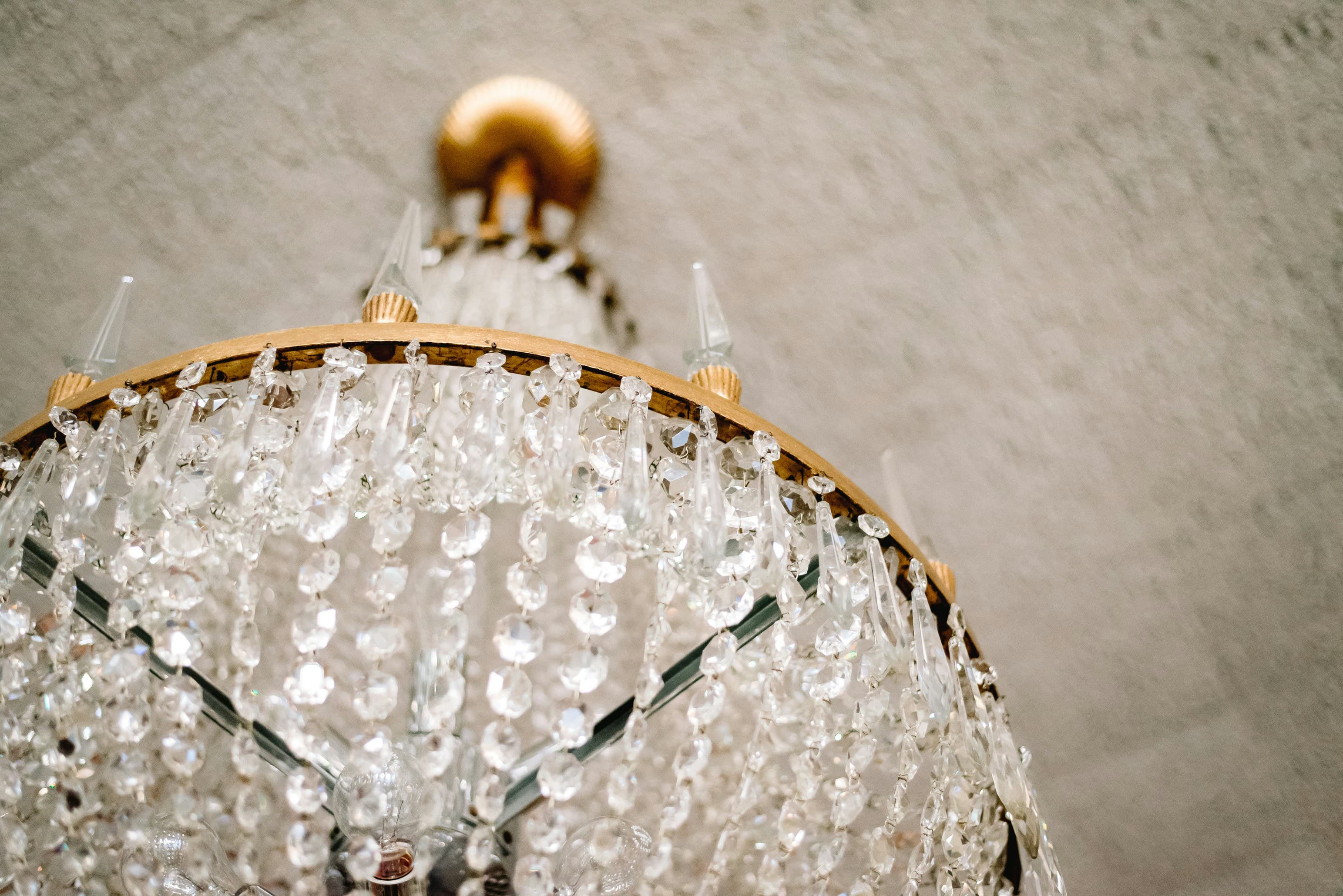 Wrought-iron chandeliers